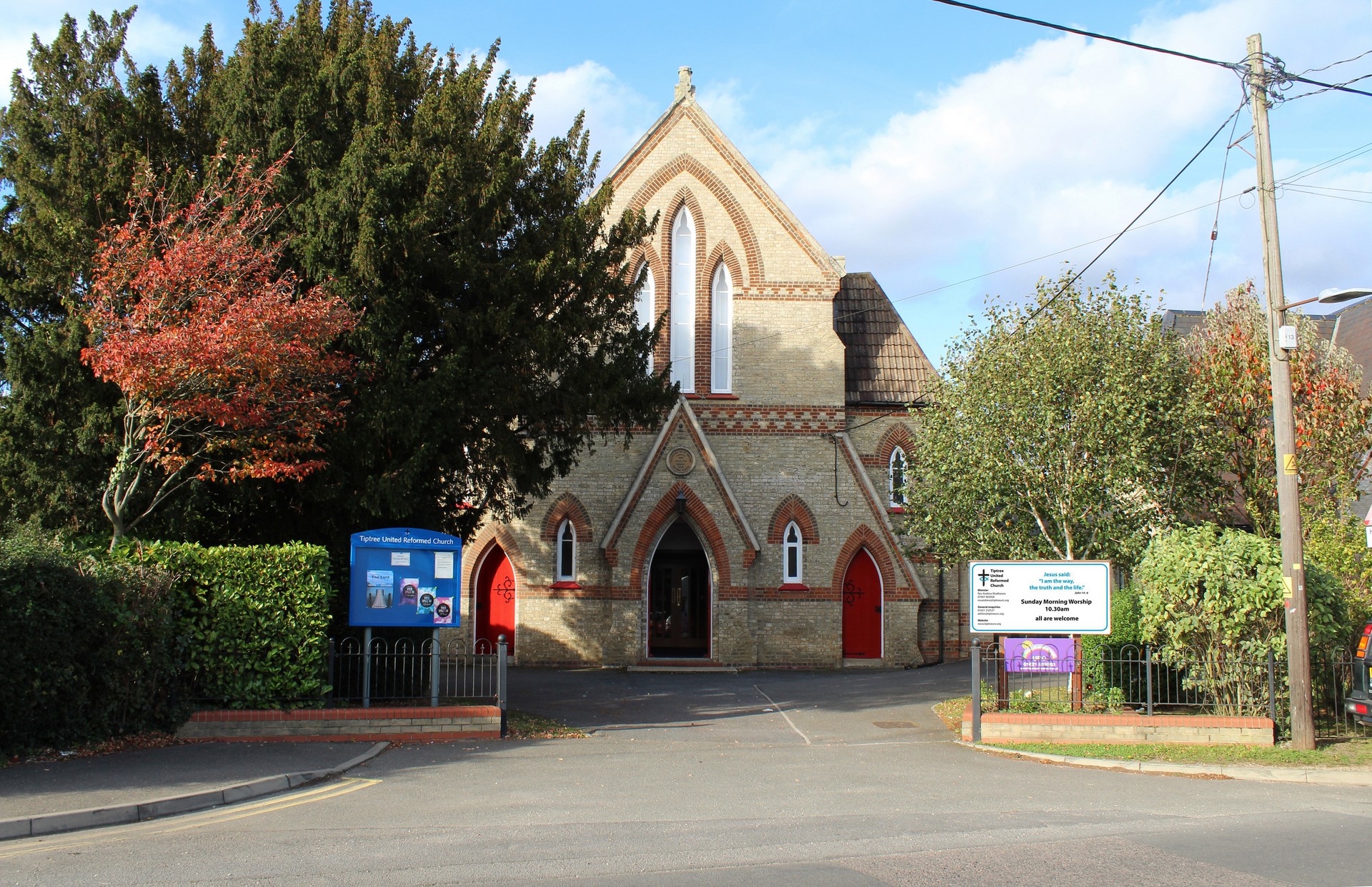 Front of church